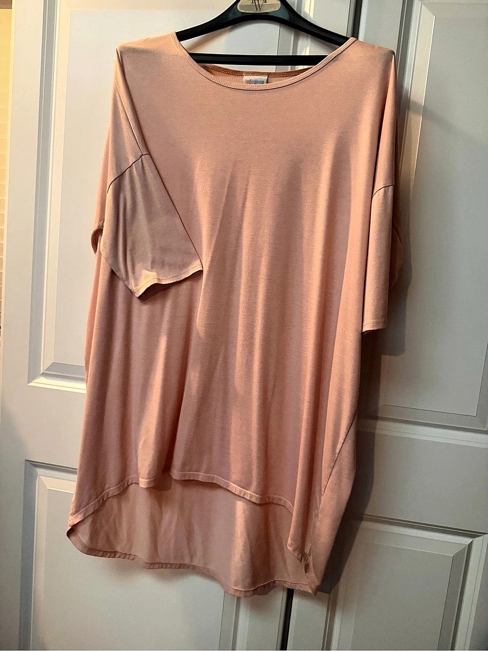 LuLaRoe Irma Tunic Short Sleeve Pink